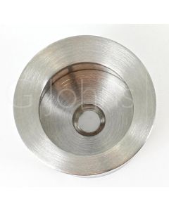 Circular Flush Fitting Edge Pull - 30mm Diameter x 20mm Depth - Satin Stainless Steel