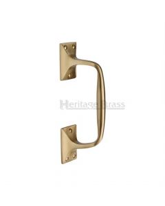 Cranked Pull Handle - Satin Brass