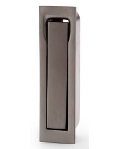 Square End Flush Fitting Pull Out Edge Pull For Sliding Pocket Hideaway Doors - Dark Bronze (Lacquered)