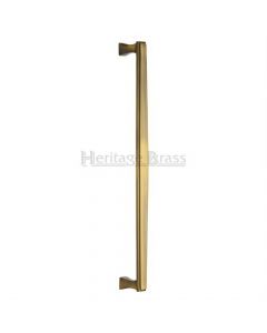 Deco Pull Handle - Bolt Through Fixing - Antique Brass