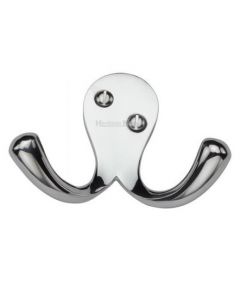 Double Robe Hook - Polished Chrome