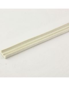 E' Profile EPDM Rubber Draught Proofing Strip For Doors & Windows - White Finish - 10m Roll
