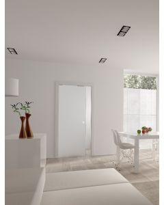 Eclisse Glass Sliding Pocket Door System - Single Door Kit Supplied With Glass Door - 125mm Finished Wall Thickness