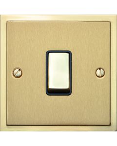Elite Stepped Pattern Plate Light Switch & Socket Range - Flat Plate With Square Edges - Dual Finish Satin Brass & Polished Brass