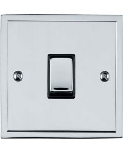 Elite Stepped Pattern Plate Light Switch & Socket Range - Flat Plate With Square Edges - Polished Chrome