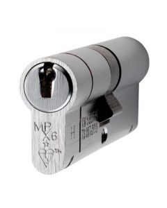 TS007 1 Star Rated - BS Kitemarked - 6 Pin Anti Snap Euro Profile Double Cylinders High Security Range - Key & Key - Satin Chrome