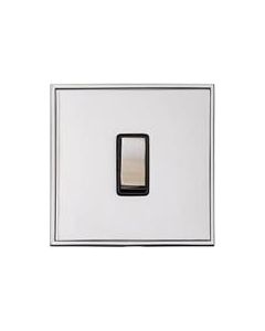 Executive Concealed Fix Plate Light Switch & Socket Range - Flat Screwless Plate With Rounded Edges - Polished Chrome