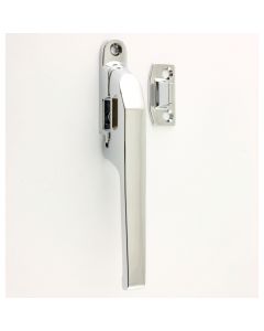 Modern Basta Style Casement Window Fastener - Wedge Pattern - Polished Chrome