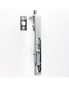 Lever Action Flush Bolt For Double Doors - Polished Chrome