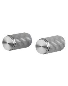 Linear Pattern Cylinder Shape Cupboard Knobs - Satin Stainless Steel