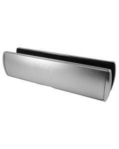 Sleeved Letter Plate Set - Draught Proof With Internal Brush - 310mm x 76mm - Satin Chrome