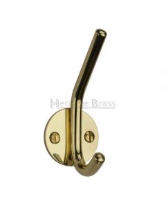 Modern Hat & Coat Hook - Polished Brass