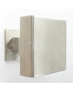 Modern Square Shape Centre Door Knob - Satin Stainless Steel