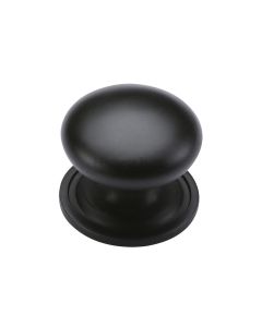 Mushroom Shaped Cupboard Knob - Available In Four Sizes - Matt Black