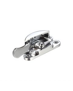 Narrow Style Locking Fitch Fastener - Comes With Key - For Double Glazed Sash Windows - Polished Chrome