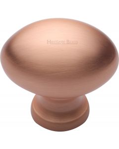 Oval Cupboard Knob - Satin Copper