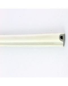 P' Profile EPDM Rubber Draught Proofing Strip For Doors & Windows - White Finish - 10m Roll