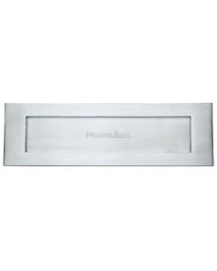 Plain Letter Plate - 409mm x 127mm - Satin Chrome