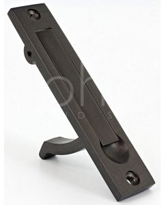 Pocket Door Edge Pull - Spring Loaded - Matt Bronze