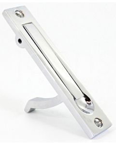 Pocket Door Edge Pull - Spring Loaded - Polished Chrome