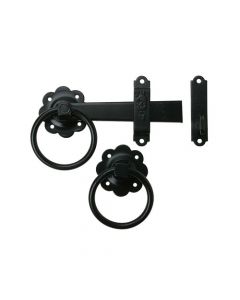Plain Ring Gate Latch - Matt Black