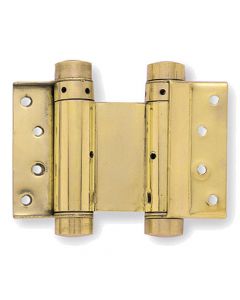 Double Action Spring Hinges - For Double Swing Doors - Polished Brass - Four Sizes