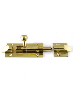 Bell Design Straight Patten Barrel Bolt - Polished Brass