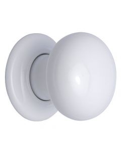 Mortice Door Knob Set - Mushroom Shape - White Porcelain
