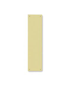 Flat Sheet Square Cornered - Finger Plate - 300mm x 75mm - Polished Brass