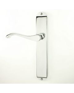 Andros Suite - Long Plate Door Handles - Polished Chrome