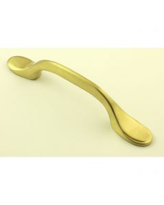 Shaker Style Cabinet Pull Handle - 128mm Long - Satin Brass