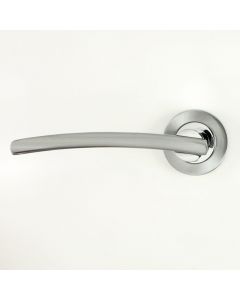 Modena Door Handles - Dual Finish Satin & Polished Chrome