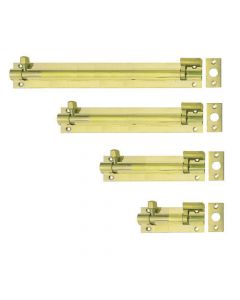 Necked Barrel Bolt - Polished Brass