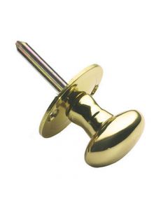 Oval Thumb Turn For Security Rack Bolts - Polished Brass