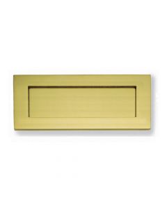 Plain Letter Plate - 252mm x 100mm - Polished Brass