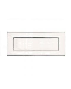 Plain Letter Plate - 254mm x 100mm - Polished Chrome