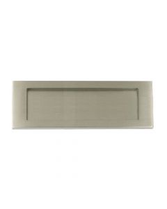 Plain Letter Plate - 252mm x 100mm - Satin Chrome