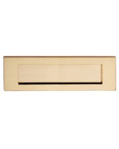 Plain Letter Plate - 276mm x 94mm - Polished Brass