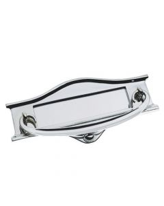 Shaped pattern Letter Plate With Knocker - Polished Chrome