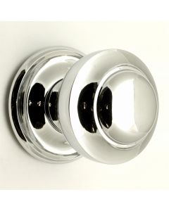 Traditional Victorian Style Centre Door Knob - Polished Chrome