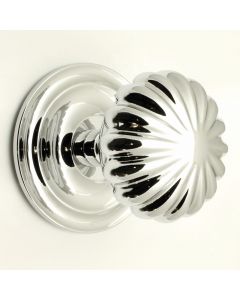 Peel Pattern Centre Door Knob - Polished Chrome