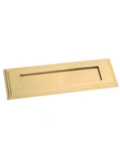 Art Deco Style Stepped Letter Plate - Polished Brass