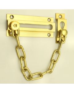 Front Door Security Chain - Polished Brass