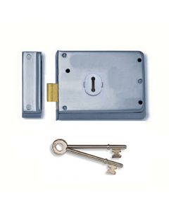 Surface Mounted Rim Deadlock - Satin Chrome