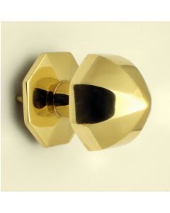 Umbrella Pattern Centre Door Knob - Polished Brass