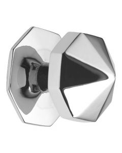 Carousel Pattern Centre Door Knob - Polished Chrome