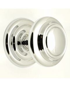 Extra Large Centre Door Knob - Polished Chrome