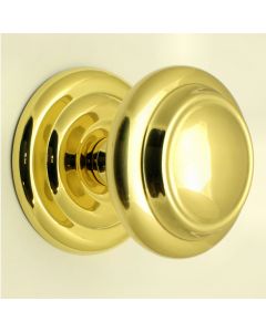 Extra Large Centre Door Knob - Polished Brass