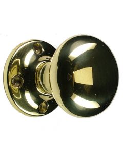 Unsprung Hollow Traditional Mortice Knob - Polished Brass
