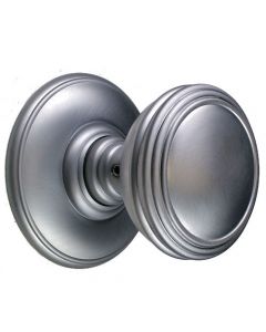 Plain Flat Bun Shape Door Knobs - Satin Chrome